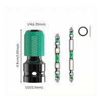 Diamond-Textured Grip Telescopic Socket Adapter Metal Body Electric Wrench Adapter Locking Pin Socket Converter Chuck Included Bits