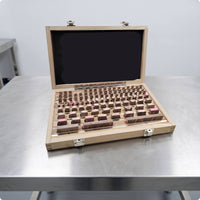 103 Pieces Calibrated Precision Steel Gauge Block Set Accurate Gauge Block Set with Wooden Case Machined Jo Blocks Hardened for Inspectors