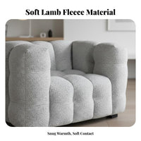 Tufted cumulus Couch Boucle material Sofa Minimalist & aesthetic Living Room Furniture for Interior Designers, Apartment Dwellers, Lounge Area, Studio