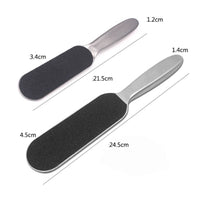 Double Sided Foot Exfoliator Stainless Steel Rasp Ergonomic Handle for Smooth Heels