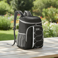 Soft-Sided Cooler Backpack with Side Pockets Padded Backpack Cooler with Side Pockets Zippered Bag Lightweight for Camping