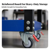 Multi-Functional 3-Tier Tool Cart Locking Casters Rolling Mechanic Trolley Lockable Wheels Rolling Mechanic Cart Large Capacity for Mechanics, Technicians, DIY Enthusiasts, Auto Repair Shop, Industrial Settings, Warehouse