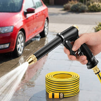 Car Cleaning and Car Wash Kit with High Pressure Hose Nozzle, Long Handle Watering Lance for Detailing, Hose Spray with 3-8 Meters Distance