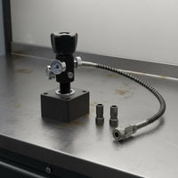 Inflatable Control Unit Matte Black Pressure Gauge Control Unit Metal Fittings High-Pressure Hose Kit
