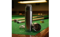 Polished Finish Cue Tip Pricker Keychain Threaded Cap Stainless Steel Cue Tip Pricker Clip Attachment Sports Gear Portable