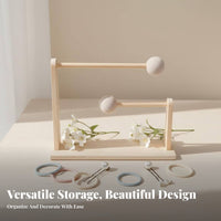 Headband Organizer Rack Large Capacity Headband Display Rack 2-Tier Hair Accessory Stand Multi-Functional for Bathroom