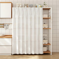 particle barrierproof track system particle barrier Screen Clutter Hiding Cabinet Curtain effortless Gliding Shelf screenDrill Installation for Renters, property owners, Students, Kitchen, Bedroom, Living Room, Bathroom
