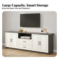 Walnut TV Cabinet with Storage High Load-Bearing Capacity Walnut Media Cabinet Sturdy Construction Floor Standing TV Console for Bedroom