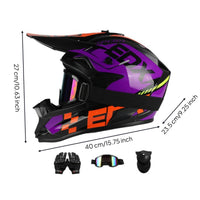 Motorcycle Helmet with Mask Aerodynamic Airflow Snug Fit for Outdoor Adventures