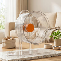 Silent Hamster Wheel with Stand, Hamster Running Wheel with Silent Bearing, Exercise Wheel for Hamsters, Small Animals, Gerbils, Mice