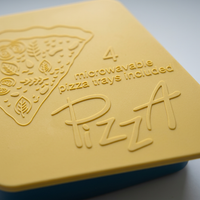 Silicone Pizza Storage Container, Reusable Pizza Box for Leftover Pizza Storage, Sealable Lid Pizza Storage Container