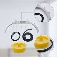 Easy to Install Dryer Bearing Repair Kit Long-Lasting Dryer Support with Pulley Upgraded Part Wear-Resistant for DIYers, Technicians