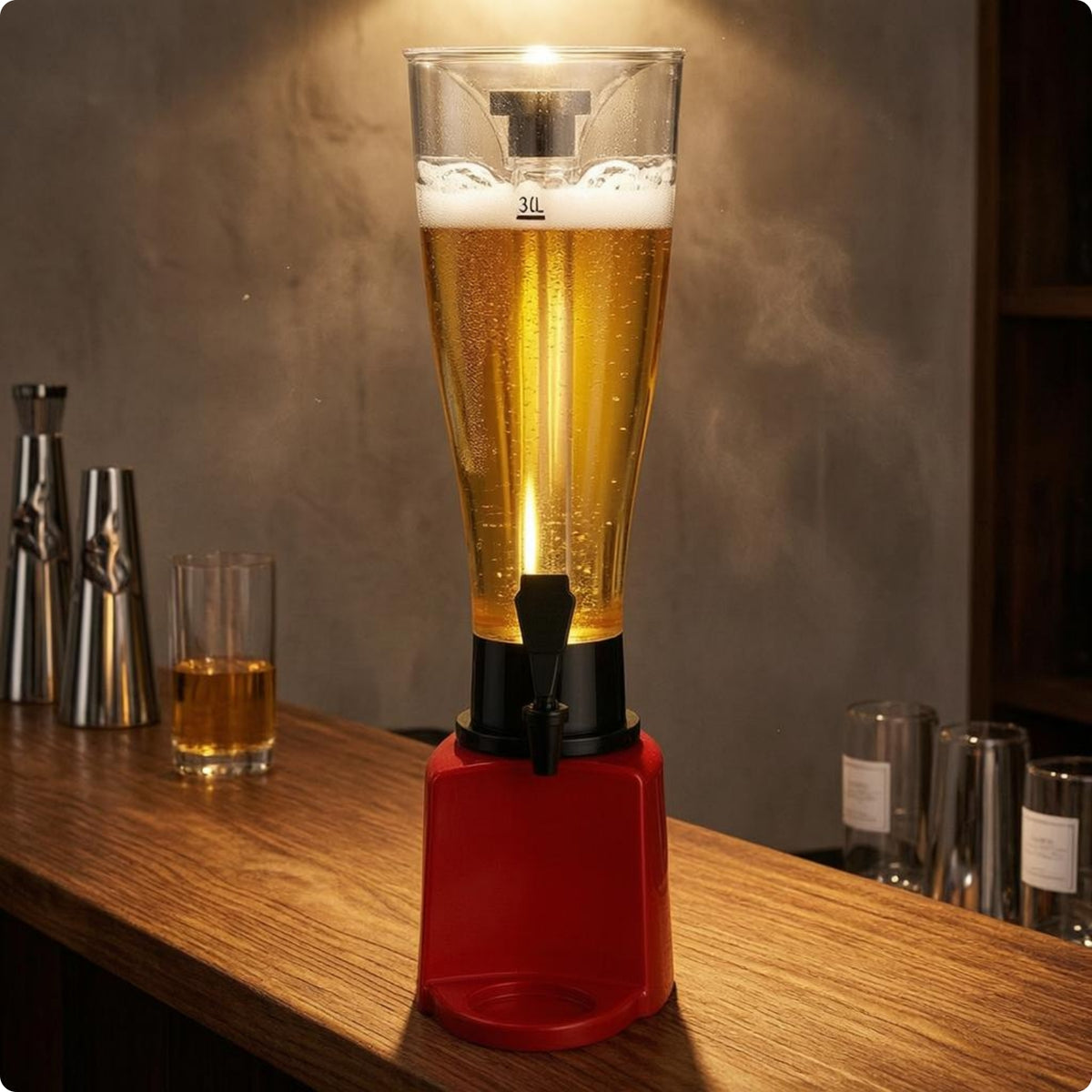 Keg Beer Dispenser Rectangular Base Beer Dispenser Tall