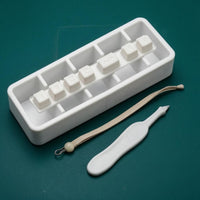 Raised Center Tab Keyboard Switch Assembly Molded Button Key Assembly Plastic Replacement Control Button Unit White