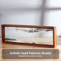 High Clarity Glass Flowing Sand Painting Ever-Changing Patterns Moving Sand Art Modern Design for Adults, Kids, Entryway, Desktop, Home