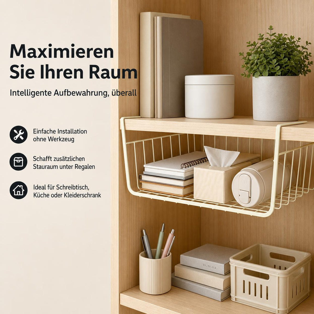under-shelf storage basket