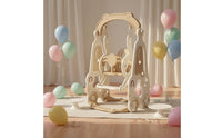 Easy Assembly Indoor Baby Swing Stable Design Plastic Toddler Swing Chair Gently Contoured Rounded Edges Kids' Play Equipment Non-Slip Base for Playroom