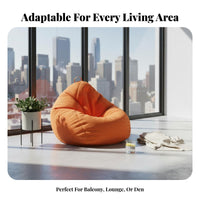 Ultra Soft Material Teardrop Lounger Sack Breathable Bean Bag Built-in Handle Lounge Seating Easy to Clean for Adults, Students, Teens, Balcony, Reading Nook, Living Room, Movie Night