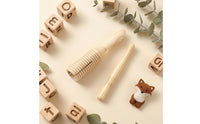 Ribbed Wooden Frog Croaker Natural Light Wood Frog Guiro Percussion Instrument Includes Striker
