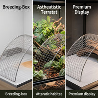 Arched Reptile Basking Platform Ventilated Basking Platform with Metal Frame Climbable Sturdy for Lizards, Tortoises
