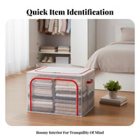 Collapsible Wheeled container Foldable Household Storage Transparent Design