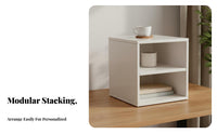 Desktop Shelf Unit Multi-Purpose Modular Bookshelf Small Footprint for Students