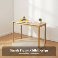 Nordic Design Toddler Desk and Chair Rounded Corners Art Station with Chairs Sturdy Construction children's Furniture Multifunctional for Preschoolers, Toddlers, Parents, Kindergarten, Nursery, Study Room, Bedroom