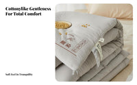 Quilt Insert Soybean Fiber Filling Quilted Bedspread Undyed for Bedroom, Parents