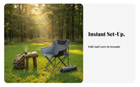 Foldable Moon Chair Thickened textile Portable Seating Easy Storage Outdoor Gear High Load Capacity for Picnickers, Fishermen, Fishing, on-the-Portable-to, Hiking, rearyard