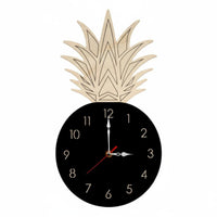 Non-Ticking Pineapple Wall Clock Decorative Silent Pineapple Clock Easy to Hang House Decoration for Playroom, Nursery, Bedroom