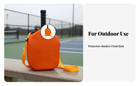 Pickleball Paddle Bag Water-Resistant Pickleball Shoulder Bag Single Strap Racket Backpack Stylish Design Large Capacity