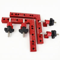 6 Pieces Woodworking Corner Clamp Hand-Tightening Right Angle Clamp Clamping Square Perforated Tool Sturdy for Woodworkers