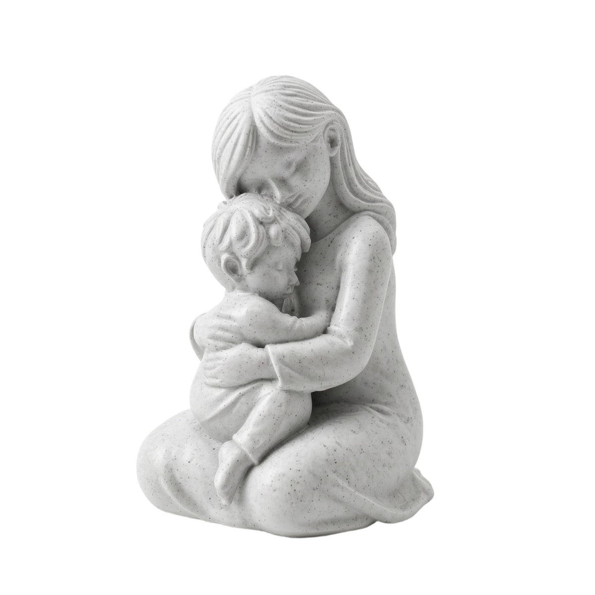 Stone-Look Mother and Son Figurine Home Decor Mother and Son Statue Sentimental Meaningful for Mothers, Art Collectors, Tabletop