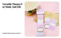 256 Pieces Pull-out Memo Stickers Portable Pull-out Memo Pad Cute Design Sticky Note Roll for Students, Girls, School, Scrapbooking, Desk Organization