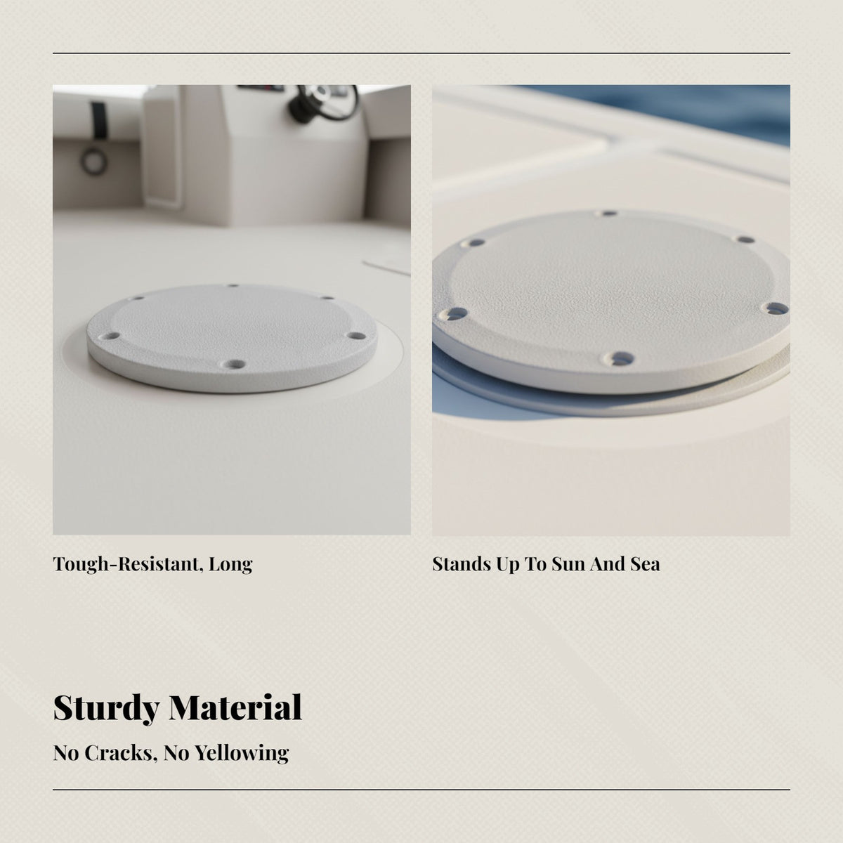Inspection Deck Plate, Round, Watertight Cover for Boat, Yacht, Kayak