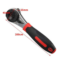 Metric Adjustable Ratcheting Wrench Ergonomic Wrench with Ratchet Compact Spanner Chrome for Mechanics, Car Maintenance