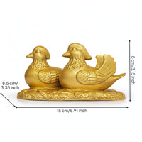Duck Figurine Gold-Tone Duck Ornament Decorative Animal Figurine for Collectors, Desk, Office, Cabinet