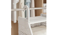 Foldable Hanging Shelf Space Saving Hanging Closet Organizer Easy Access Multi-Layer Wardrobe Rack for Bedroom, Dorm Room