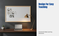 Wooden Frame Blackboard Whiteboard, Hanging Board, Double-Sided Writing Board for Home, Kids Drawing, Teaching