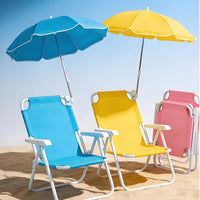 Beach Chair Umbrella Foldable Portable Clamp Umbrella for Yard