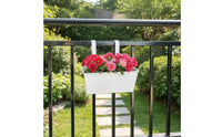 Railing Planter Box over-the-Rail Hanging Planter Box Drainage Railing Flower Pot for Fence, Patio