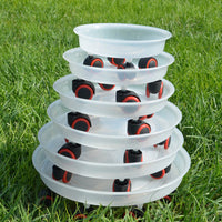 Clear Resin Plant Pot Mover with Universal Wheels