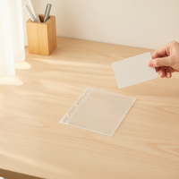 A7/A8 Mini Card Album Refill Pages 3-Hole Transparent Single Pocket for Card Collection