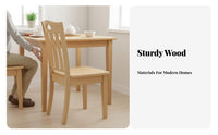 Solid Wood Construction Wooden Side Chair Chinese Design Slatted Back Wooden Chair Long-Lasting and Stable Seating Furniture High Weight Capacity for Homeowners, Families, Restaurant Owners, Dining Room, Kitchen, Cafe