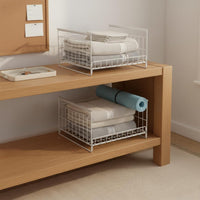 Stackable Storage Drawer Space Saving Wardrobe Shelf Organizer Easy Access Pull out Closet Shelf for Students, Dorm Room, Bedroom