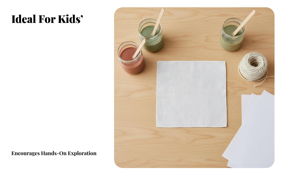 White Handkerchief Colorful Dyeing Prepared White Textile Squares Washable Blank Dyeing Cloth for Kids, School Projects, Art Class, Home Decoration