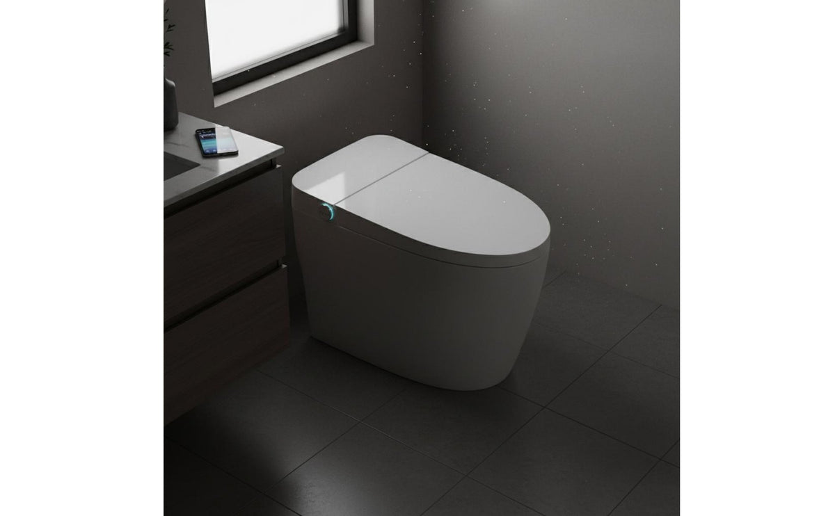 Smart Bidet Toilet Self-Cleaning Nozzle Voice Control Toilet Bathroom Fixture Heated Seat Night Light
