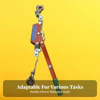 Powerful Ratcheting System Steel Rope Tensioner Safety Latch Hooks Manual Ratchet Wire Puller for Farm, Garage, Workshop