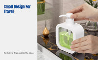Liquid Dispenser Bottle, Portable Pump, Empty Container for Shampoo, Shower Gel, Laundry, Travel, Transparent