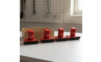 4 Pieces Red Tabletop Clamp Stop Block Cylindrical Top Plastic Clamp Stop